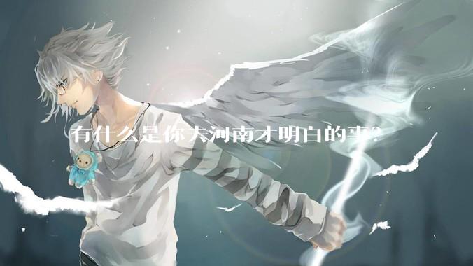 有什么是你去河南才明白的事？